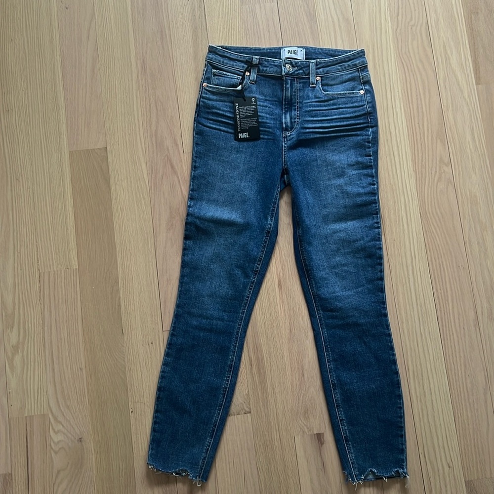 Paige Hoxton crop antwerp ragged frayed hem Size 27 NWT